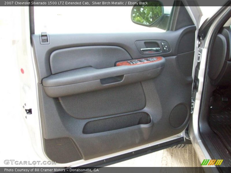 Silver Birch Metallic / Ebony Black 2007 Chevrolet Silverado 1500 LTZ Extended Cab