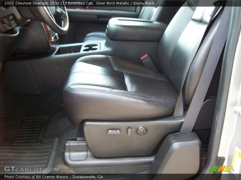 Silver Birch Metallic / Ebony Black 2007 Chevrolet Silverado 1500 LTZ Extended Cab