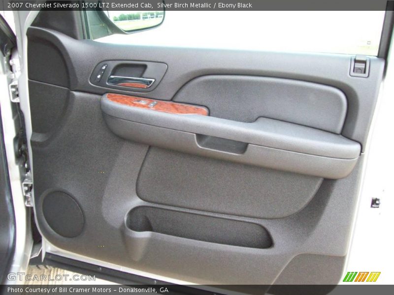 Silver Birch Metallic / Ebony Black 2007 Chevrolet Silverado 1500 LTZ Extended Cab