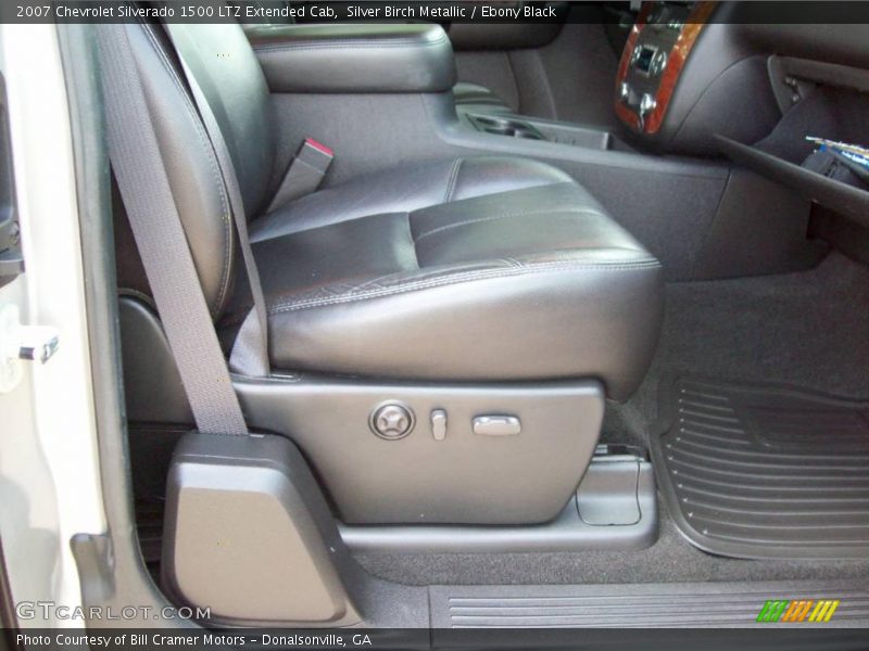 Silver Birch Metallic / Ebony Black 2007 Chevrolet Silverado 1500 LTZ Extended Cab