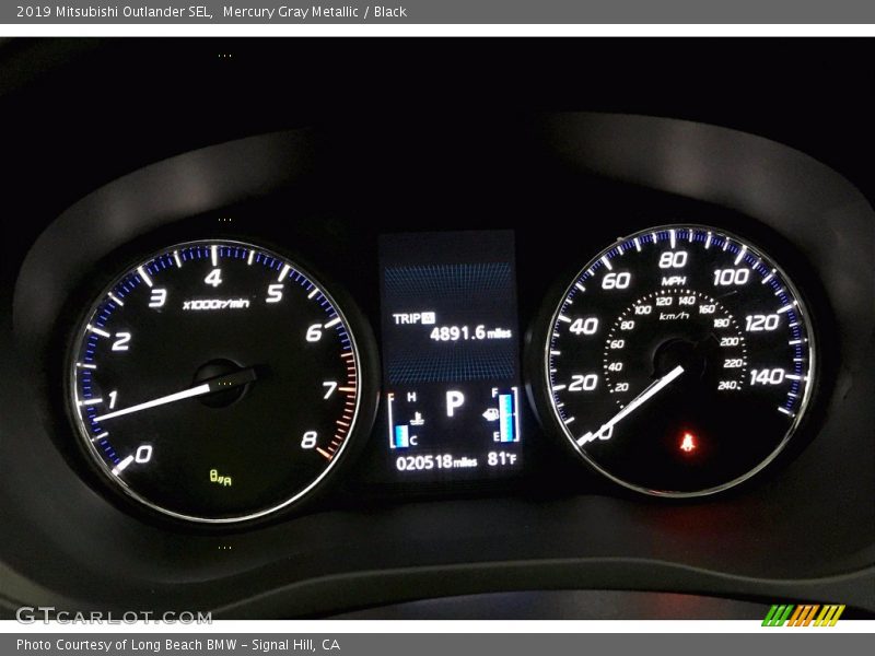 Mercury Gray Metallic / Black 2019 Mitsubishi Outlander SEL