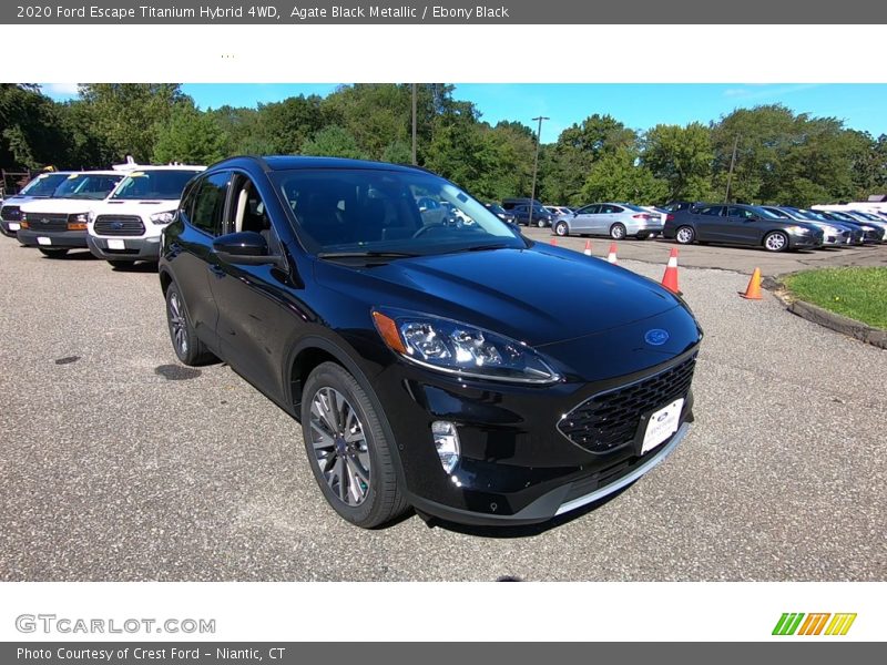 Agate Black Metallic / Ebony Black 2020 Ford Escape Titanium Hybrid 4WD