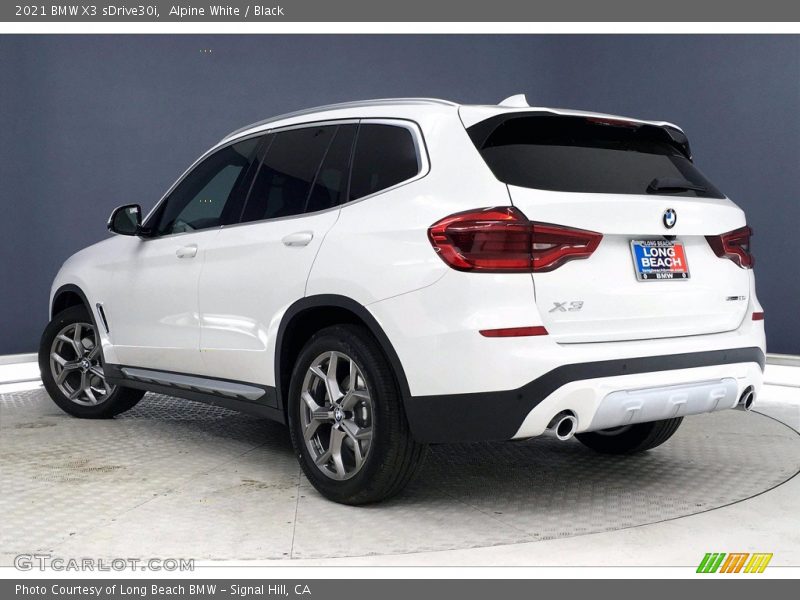 Alpine White / Black 2021 BMW X3 sDrive30i