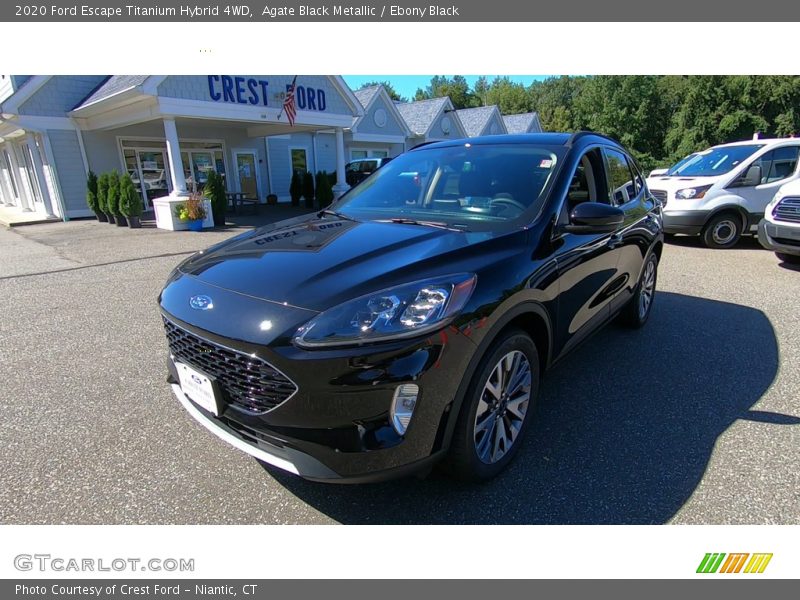 Agate Black Metallic / Ebony Black 2020 Ford Escape Titanium Hybrid 4WD