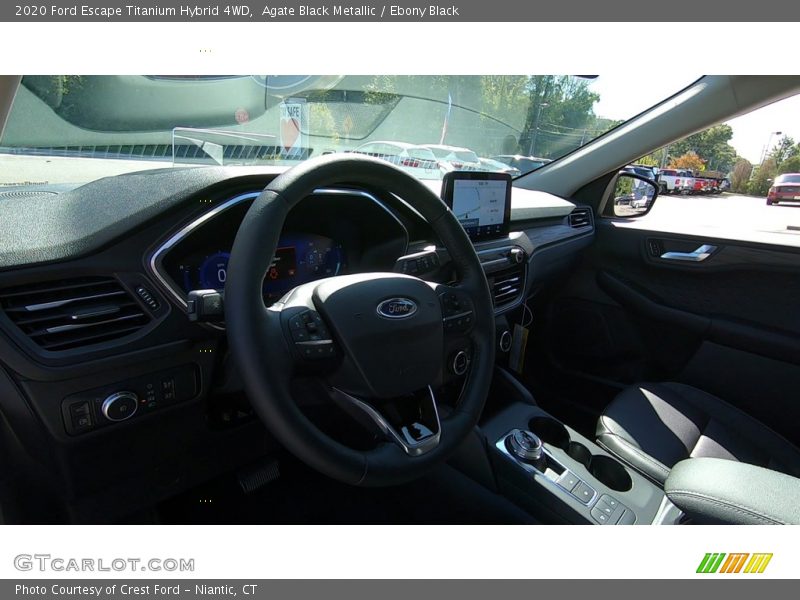 Agate Black Metallic / Ebony Black 2020 Ford Escape Titanium Hybrid 4WD