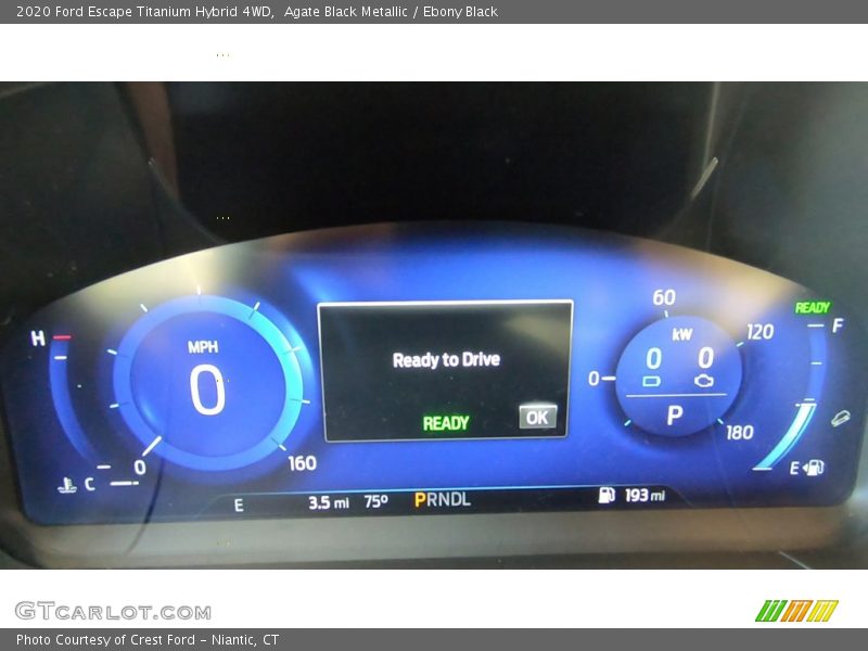 Agate Black Metallic / Ebony Black 2020 Ford Escape Titanium Hybrid 4WD