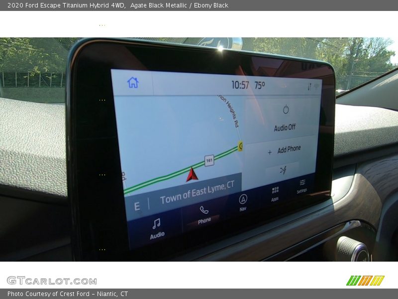 Agate Black Metallic / Ebony Black 2020 Ford Escape Titanium Hybrid 4WD