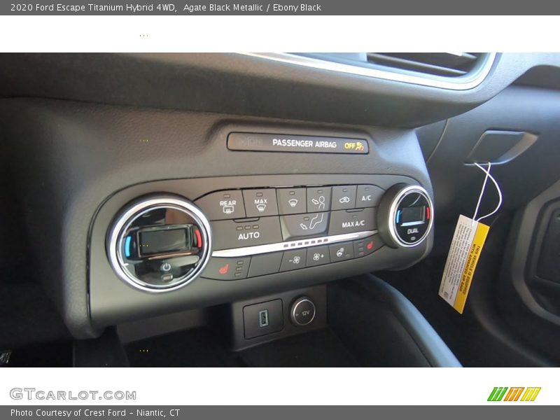 Agate Black Metallic / Ebony Black 2020 Ford Escape Titanium Hybrid 4WD