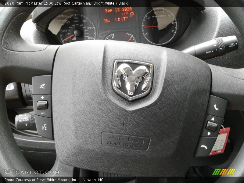 Bright White / Black 2020 Ram ProMaster 1500 Low Roof Cargo Van