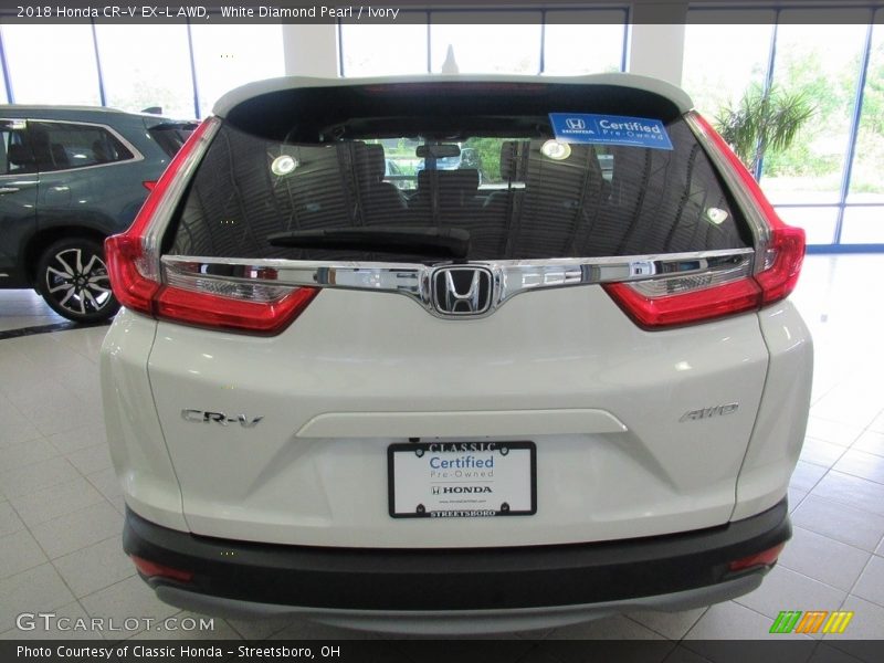 White Diamond Pearl / Ivory 2018 Honda CR-V EX-L AWD