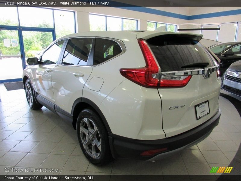 White Diamond Pearl / Ivory 2018 Honda CR-V EX-L AWD