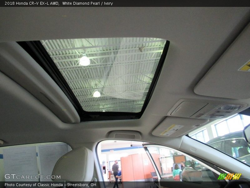 White Diamond Pearl / Ivory 2018 Honda CR-V EX-L AWD