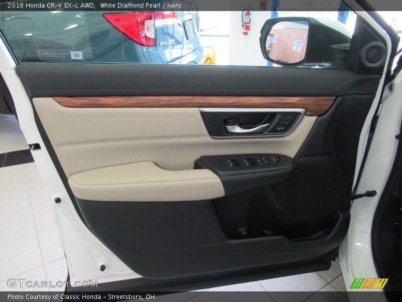 White Diamond Pearl / Ivory 2018 Honda CR-V EX-L AWD