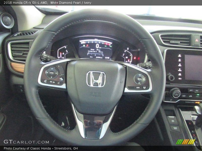 White Diamond Pearl / Ivory 2018 Honda CR-V EX-L AWD
