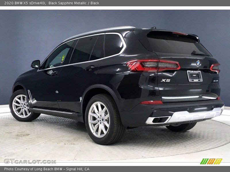 Black Sapphire Metallic / Black 2020 BMW X5 sDrive40i