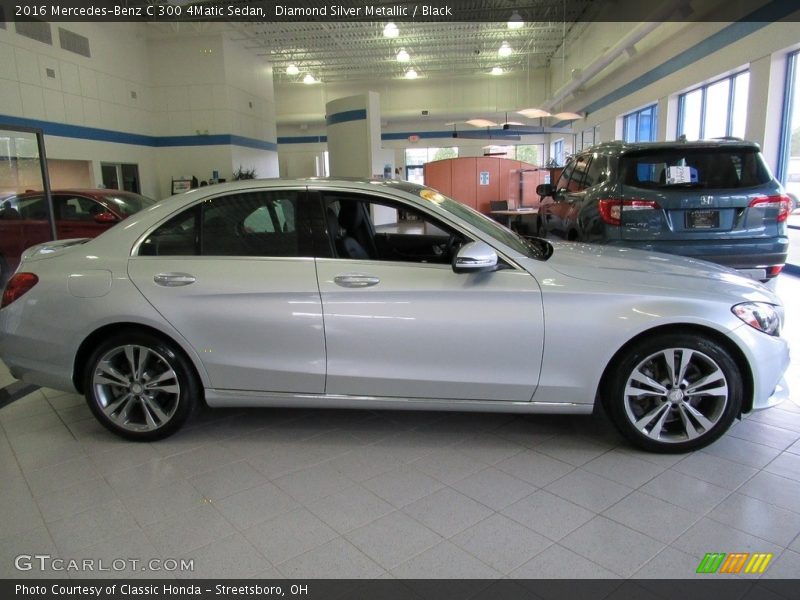 Diamond Silver Metallic / Black 2016 Mercedes-Benz C 300 4Matic Sedan