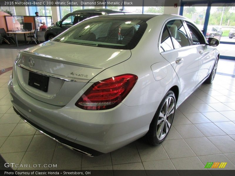 Diamond Silver Metallic / Black 2016 Mercedes-Benz C 300 4Matic Sedan