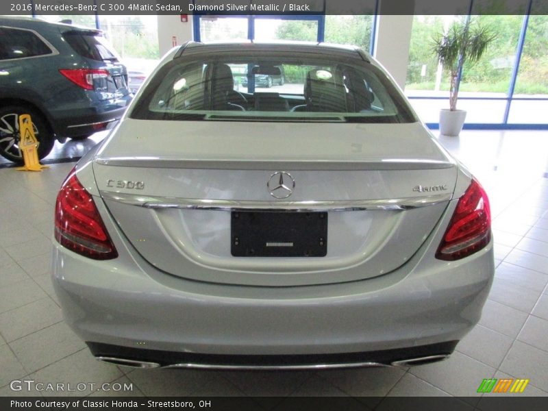 Diamond Silver Metallic / Black 2016 Mercedes-Benz C 300 4Matic Sedan