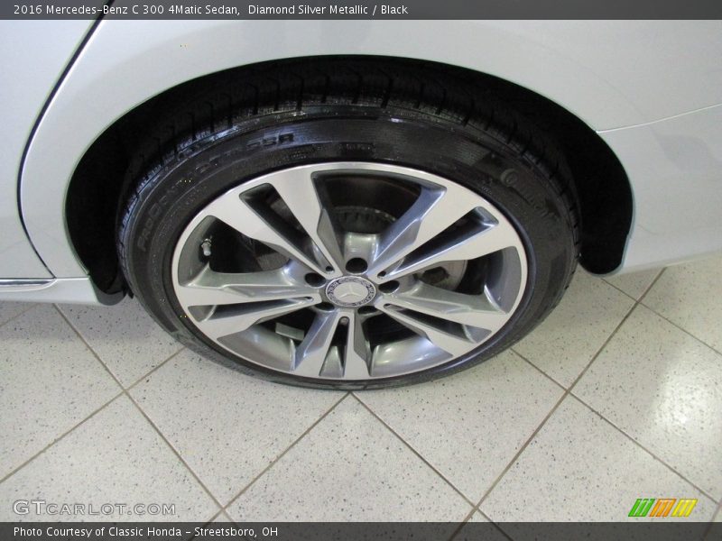 Diamond Silver Metallic / Black 2016 Mercedes-Benz C 300 4Matic Sedan