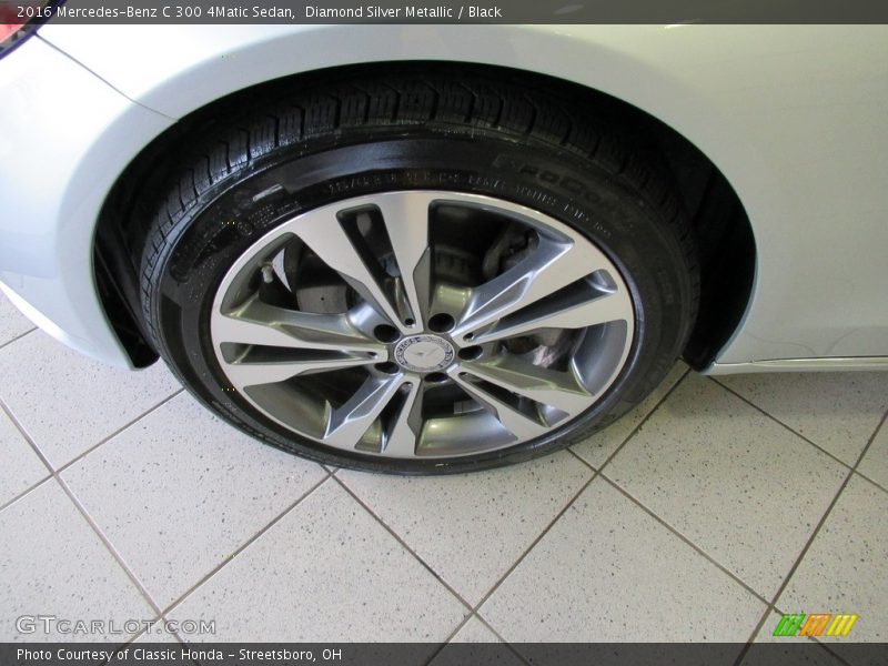 Diamond Silver Metallic / Black 2016 Mercedes-Benz C 300 4Matic Sedan