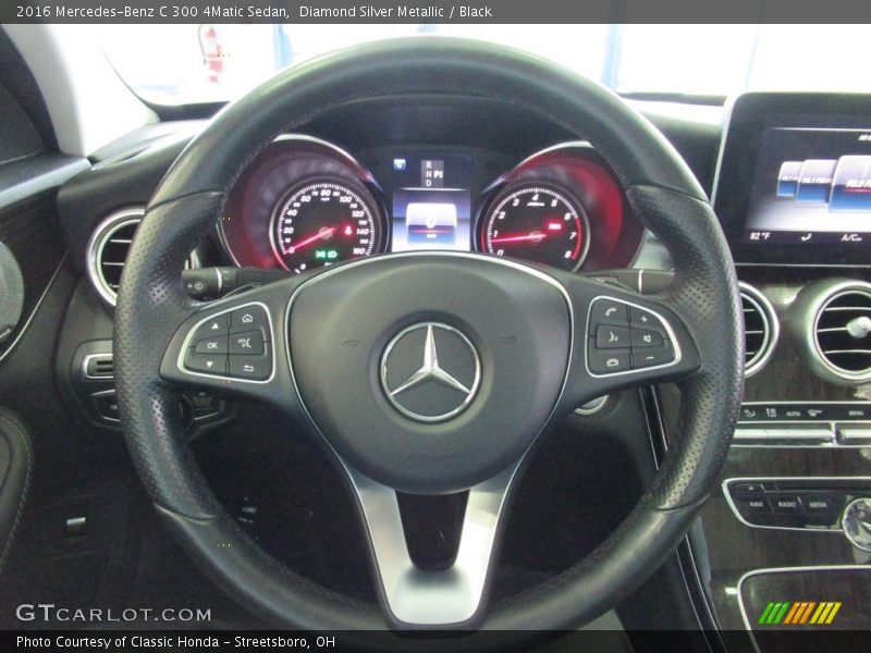 Diamond Silver Metallic / Black 2016 Mercedes-Benz C 300 4Matic Sedan