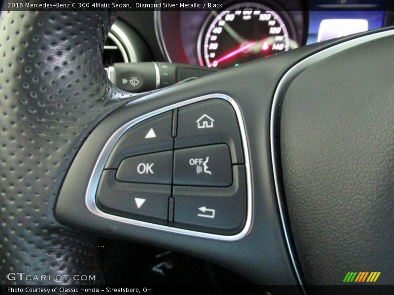 Diamond Silver Metallic / Black 2016 Mercedes-Benz C 300 4Matic Sedan