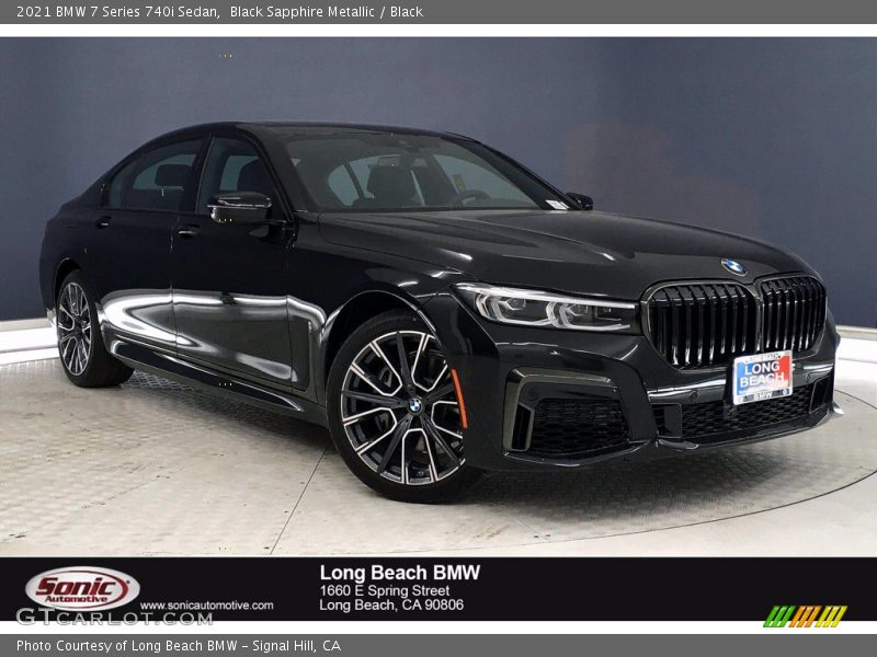 Black Sapphire Metallic / Black 2021 BMW 7 Series 740i Sedan