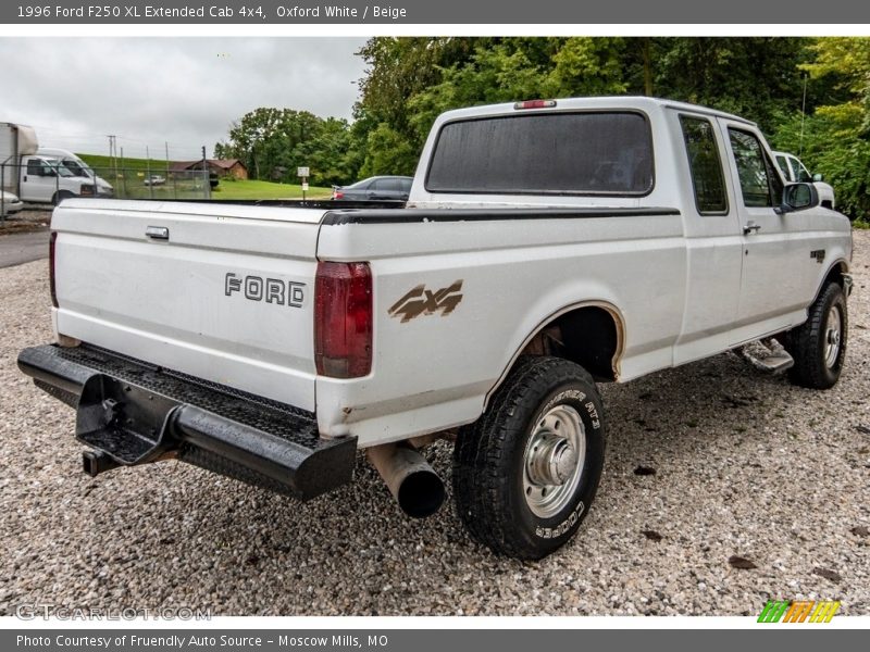Oxford White / Beige 1996 Ford F250 XL Extended Cab 4x4