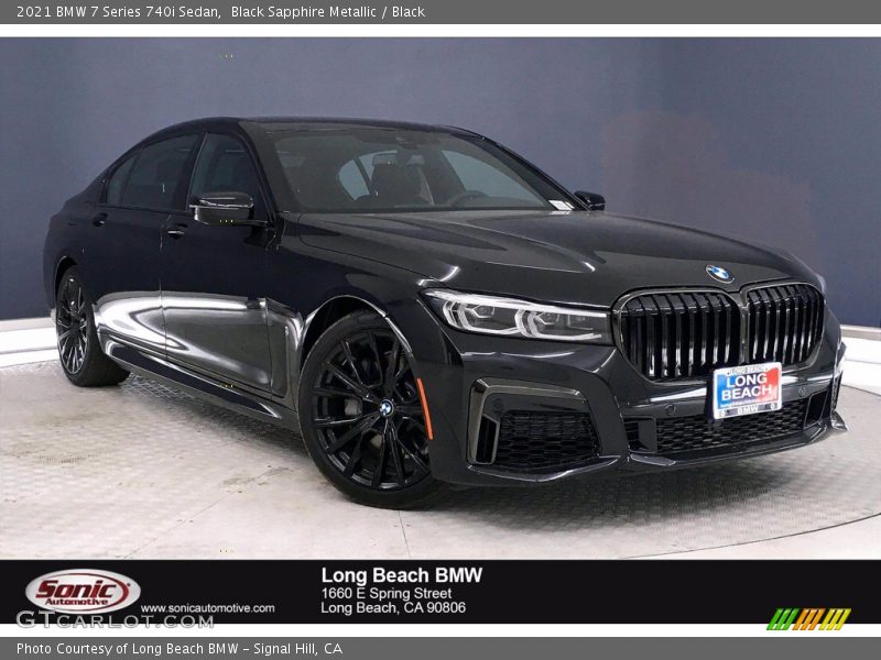 Black Sapphire Metallic / Black 2021 BMW 7 Series 740i Sedan