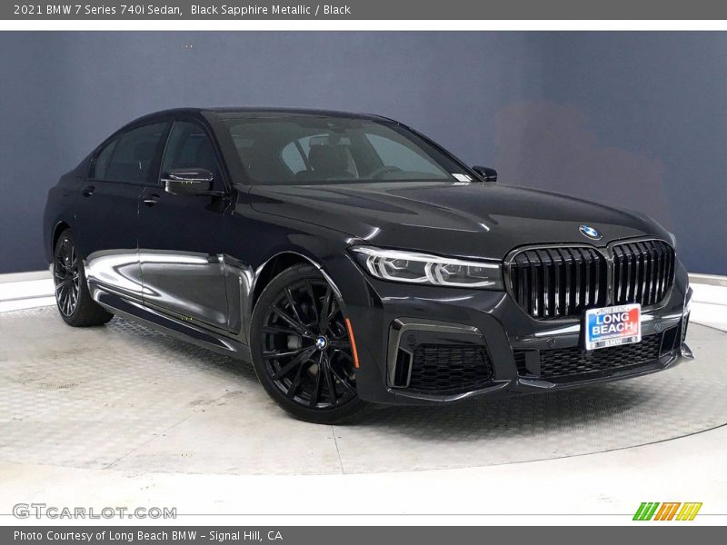 Black Sapphire Metallic / Black 2021 BMW 7 Series 740i Sedan
