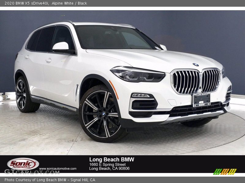 Alpine White / Black 2020 BMW X5 sDrive40i