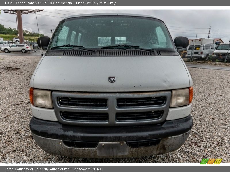 Bright White / Mist Gray 1999 Dodge Ram Van 1500 Commercial