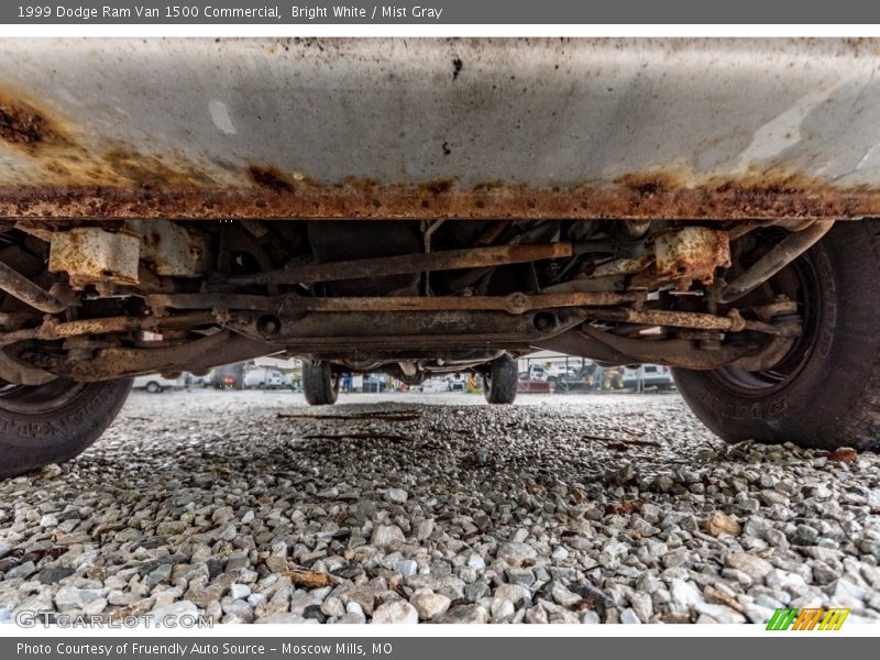 Bright White / Mist Gray 1999 Dodge Ram Van 1500 Commercial