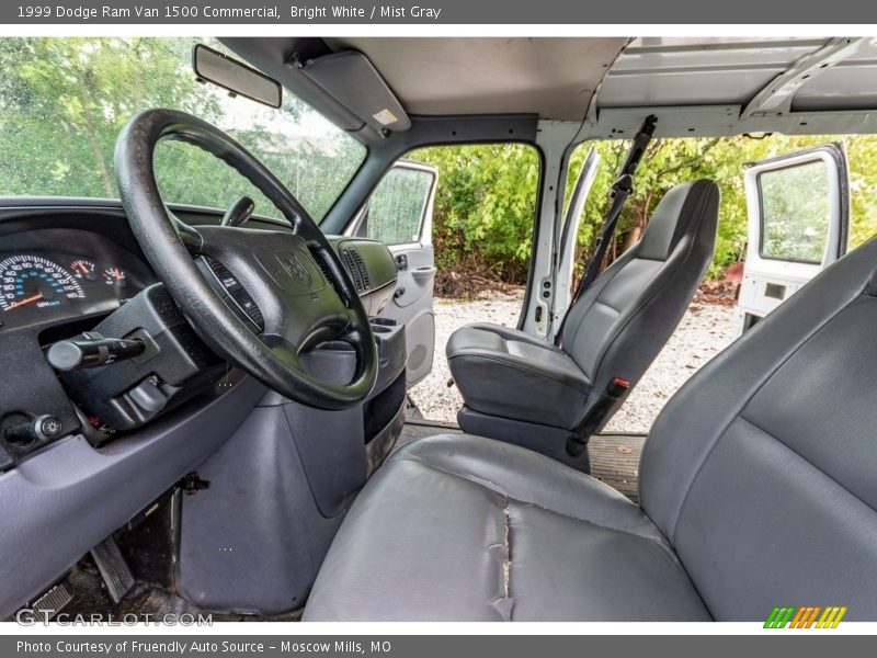 Bright White / Mist Gray 1999 Dodge Ram Van 1500 Commercial