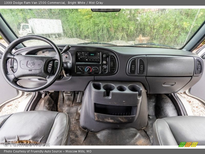 Bright White / Mist Gray 1999 Dodge Ram Van 1500 Commercial