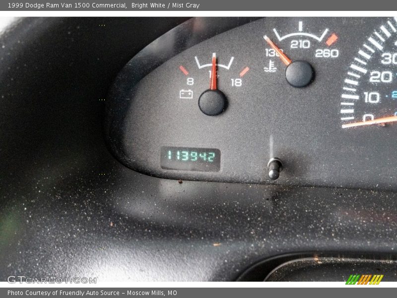 Bright White / Mist Gray 1999 Dodge Ram Van 1500 Commercial