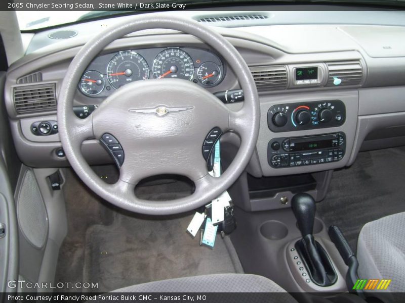 Stone White / Dark Slate Gray 2005 Chrysler Sebring Sedan