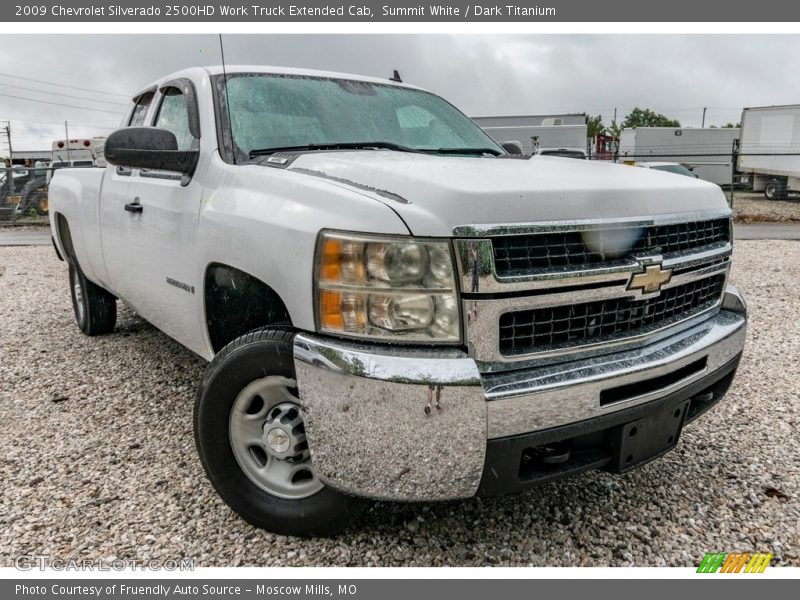 Summit White / Dark Titanium 2009 Chevrolet Silverado 2500HD Work Truck Extended Cab
