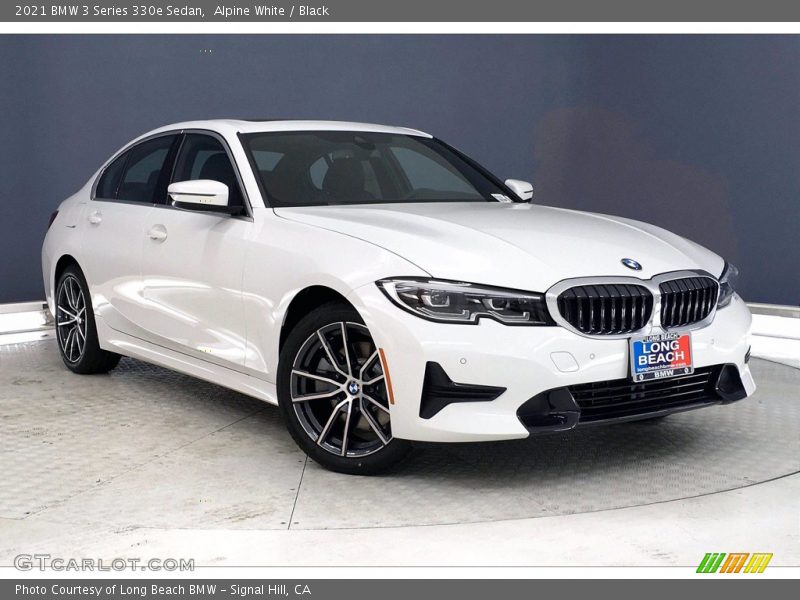 Alpine White / Black 2021 BMW 3 Series 330e Sedan