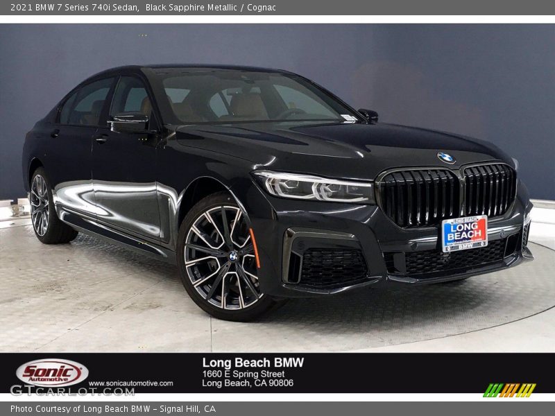 Black Sapphire Metallic / Cognac 2021 BMW 7 Series 740i Sedan