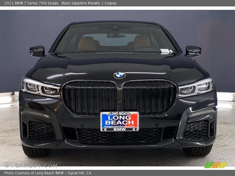 Black Sapphire Metallic / Cognac 2021 BMW 7 Series 740i Sedan
