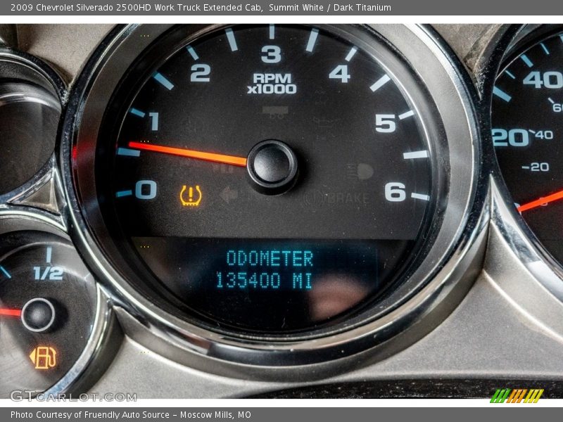Summit White / Dark Titanium 2009 Chevrolet Silverado 2500HD Work Truck Extended Cab