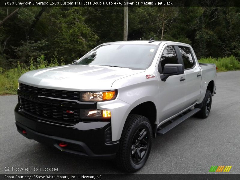 Silver Ice Metallic / Jet Black 2020 Chevrolet Silverado 1500 Custom Trail Boss Double Cab 4x4