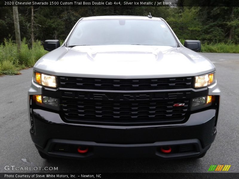 Silver Ice Metallic / Jet Black 2020 Chevrolet Silverado 1500 Custom Trail Boss Double Cab 4x4