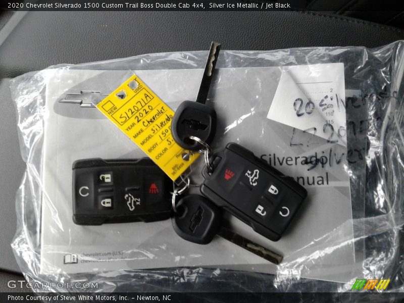 Silver Ice Metallic / Jet Black 2020 Chevrolet Silverado 1500 Custom Trail Boss Double Cab 4x4
