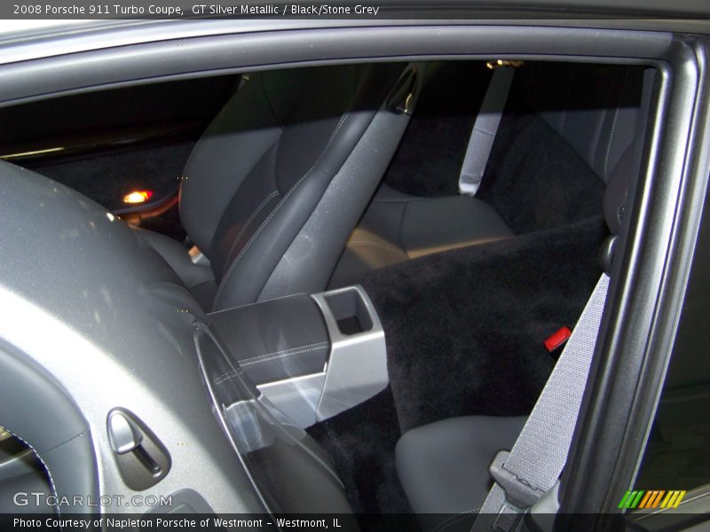 GT Silver Metallic / Black/Stone Grey 2008 Porsche 911 Turbo Coupe