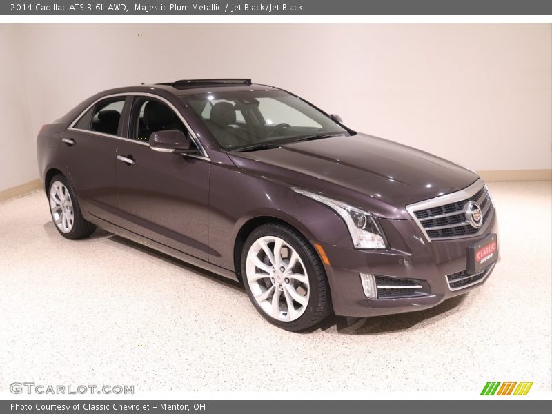 Majestic Plum Metallic / Jet Black/Jet Black 2014 Cadillac ATS 3.6L AWD