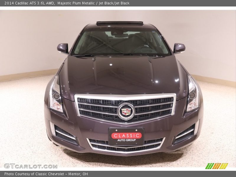 Majestic Plum Metallic / Jet Black/Jet Black 2014 Cadillac ATS 3.6L AWD