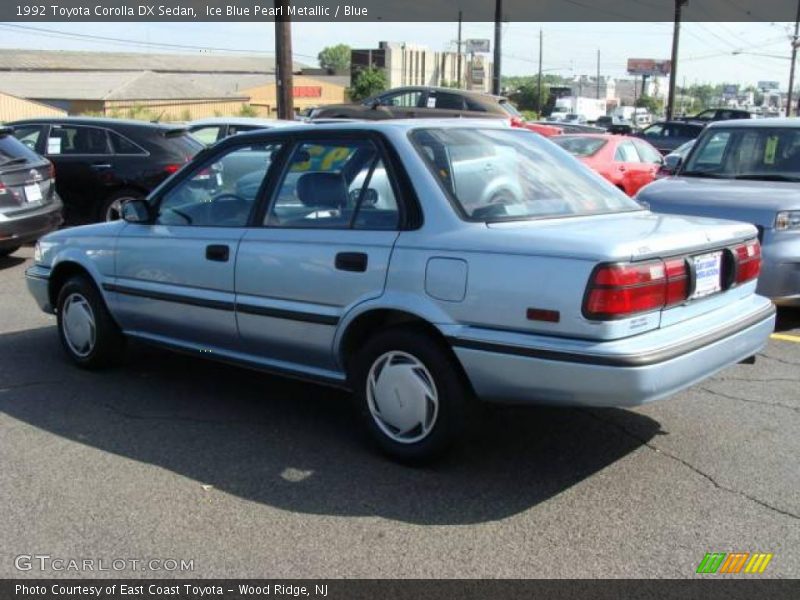Ice Blue Pearl Metallic / Blue 1992 Toyota Corolla DX Sedan