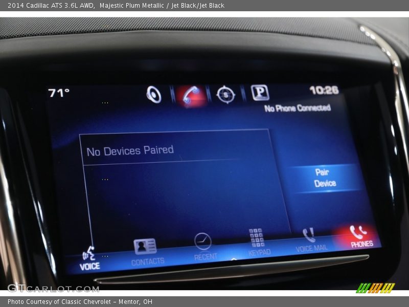 Majestic Plum Metallic / Jet Black/Jet Black 2014 Cadillac ATS 3.6L AWD